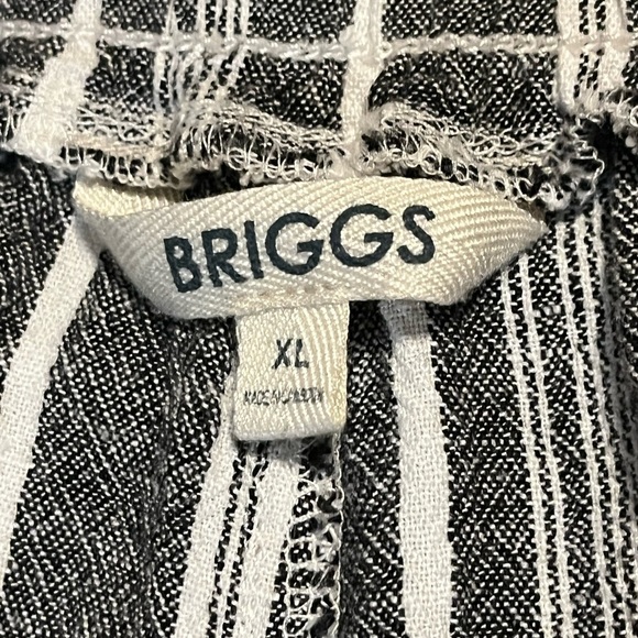 Briggs Linen & Rayon Blend Striped Wide Leg Pants Sz XL - Picture 5 of 6